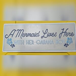 Hobby Lobby Blue and Yellow Mermaid Wall Decor